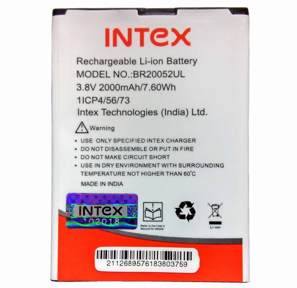 intex aqua lions 4g battery in india
