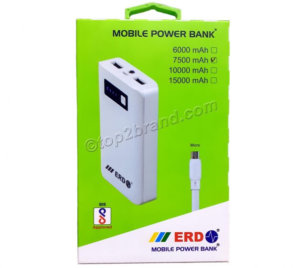 erd 6000 mah power bank - price - in power bank