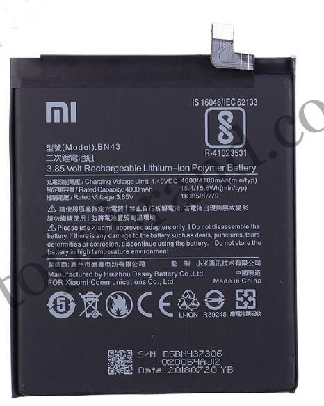 BN43 front xiaomi redmi note 4 battery