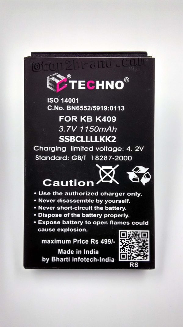 techno Karbonn K409 battery