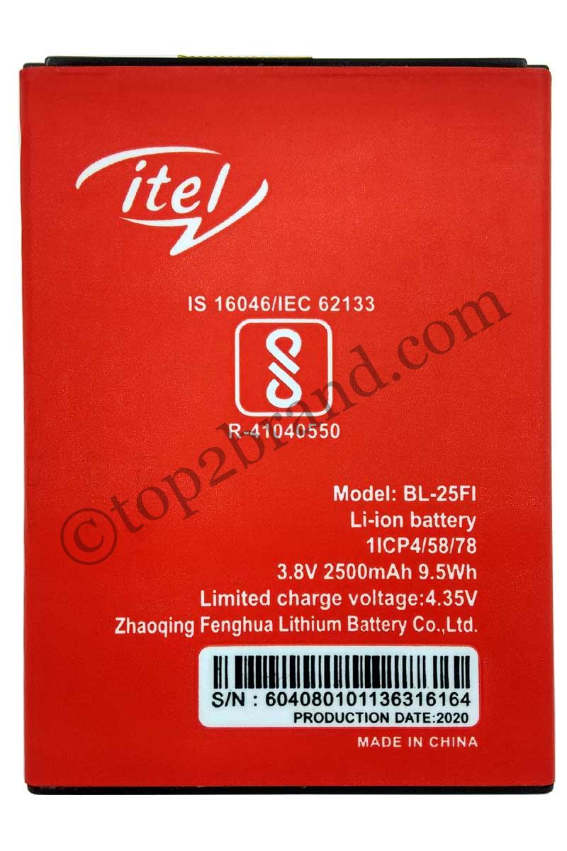 BL-25FI front Itel Wish it1512 battery