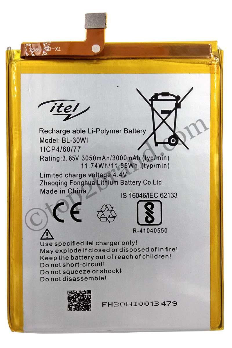 BL-30WI front itel S42 battery