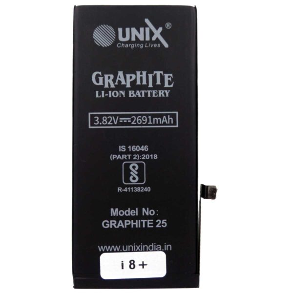 unix graphite 2691mah battery for iphone 8 plus