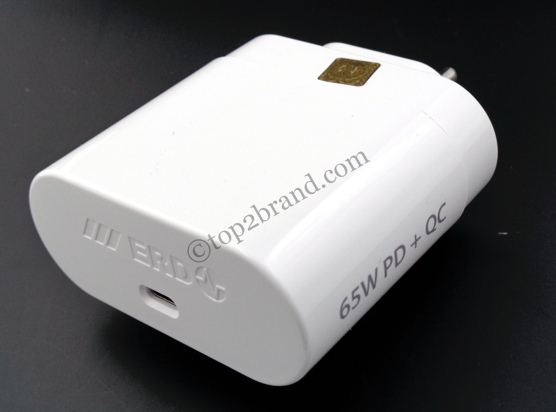 ERD 65W PD + QC front flat Xiaomi Redmi Note 10 Pro Max charger