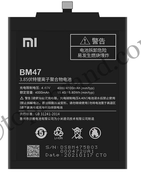 front xiaomi redmi 3s prime battery
