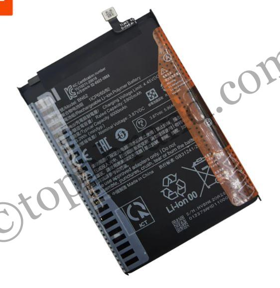 front angle Xiaomi Redmi Note 9 4G battery