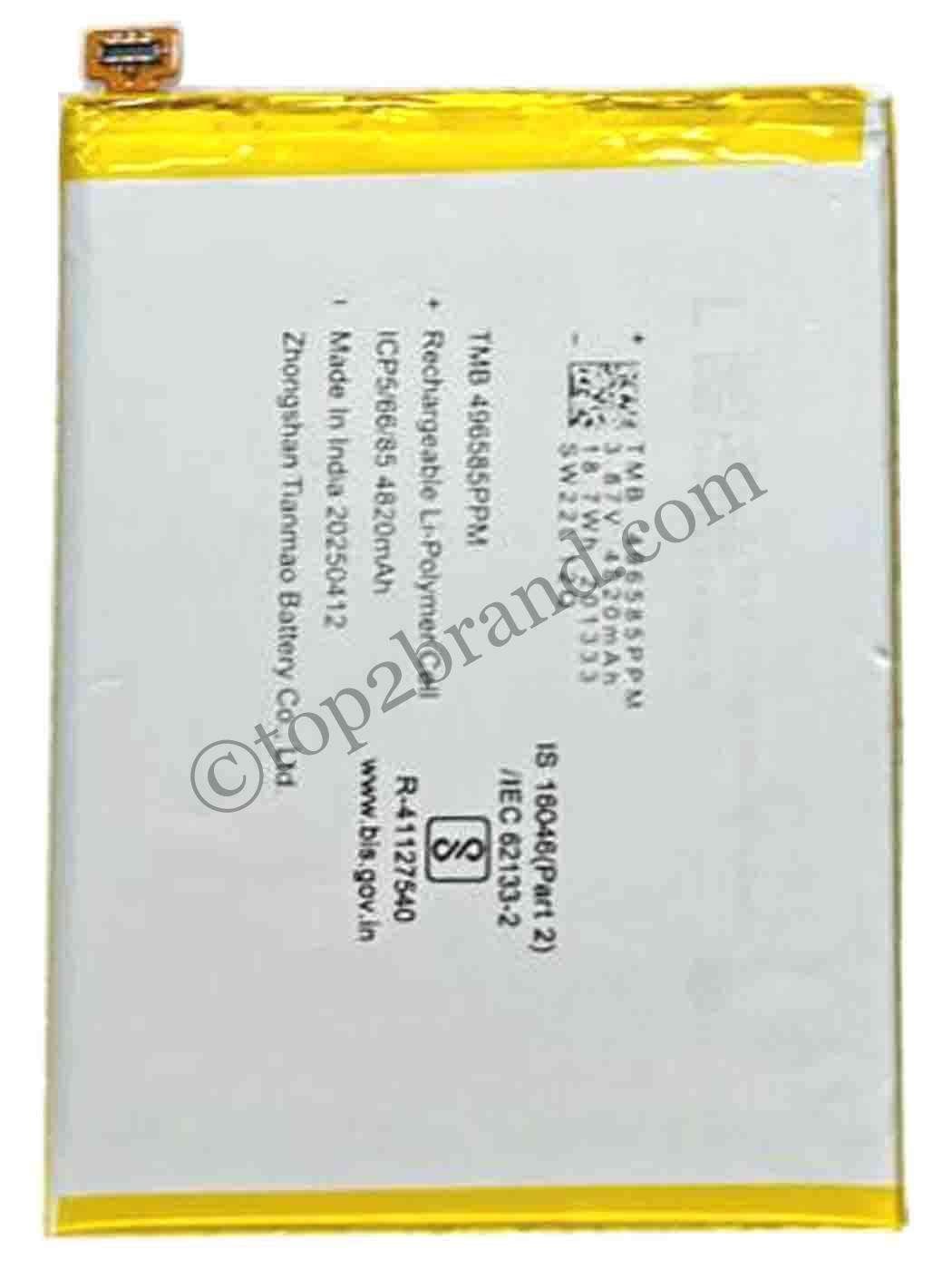 Lava LBP14800081 back LAVA Blaze 5G Battery price in India