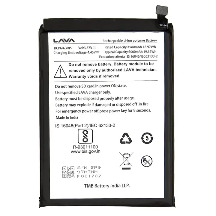 buy online lava yuva 5g battery battery at best price